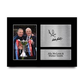 HWC Trading A4 Ally McCoist & Walter Smith Rangers Gifts Printed Signed Autograph Picture for Football Fans and Supporters