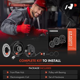 A-Premium Air Conditioner AC Compressor Clutch Kit Compatible with Honda Accord 1994-1997 & Acura CL 1997, 2.2L