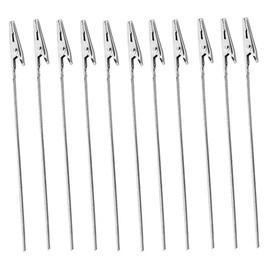 QLXHBOT Metal Wire Alligator Clamp Long-Tailed Alligator Iron Clip Clasp 6 inch /150mm for DIY Card Clip Holder-50Pcs