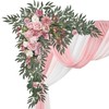 OnlyBloom Artificial Wedding Arch Flowers with Drape Kit (Pack of