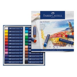 FABER-CASTELL Faber Castell Creative Studio 24 Count Oil Pastel Crayon Set for Artists