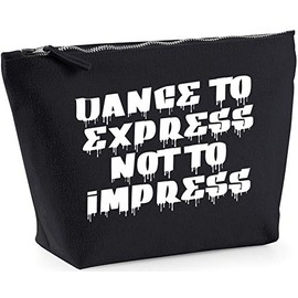 Hippowarehouse Dance to express not to impress printed make up cosmetic wash bag 18x19x9cm