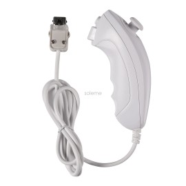 Unbranded 2 in 1 Motion Plus Remote Controller + Nunchuck Set for Wii & Wii U Video Game - White Nunchuck