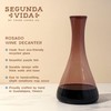 Segunda Vida Rosado Decanter - Hand Blown 100% Recycled Glass