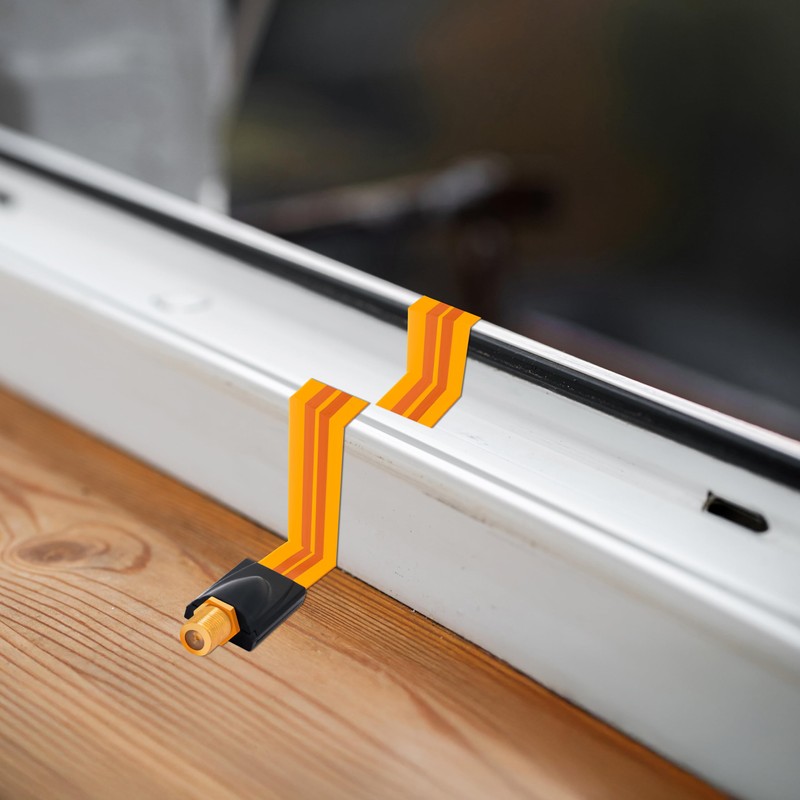 BIGtec Window Feed-Through for SAT Cable Door Window Feed-Through Coupling