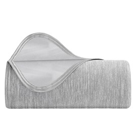 Cooling Blanket, Lightweight Breathable Summer Blanket with Cooling Fiber Technology for Hot Sleepers, Night Sweats 60"x80" (Grey)