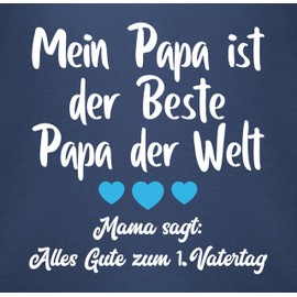 Shirtracer - Baby Bodysuit Boy Girl - Gift for Father's Day - Mein Papa ist der Beste - White, 1 Navy Blue
