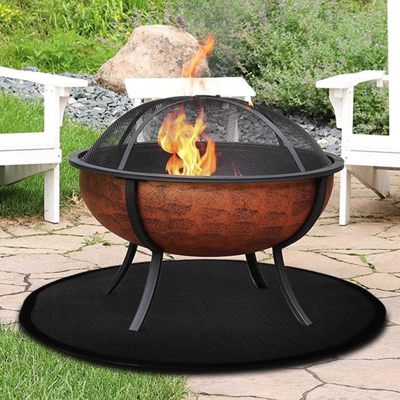 JasCherry Fire Bowl Mat, Fire Pit Mat, 3 Layers, Large,