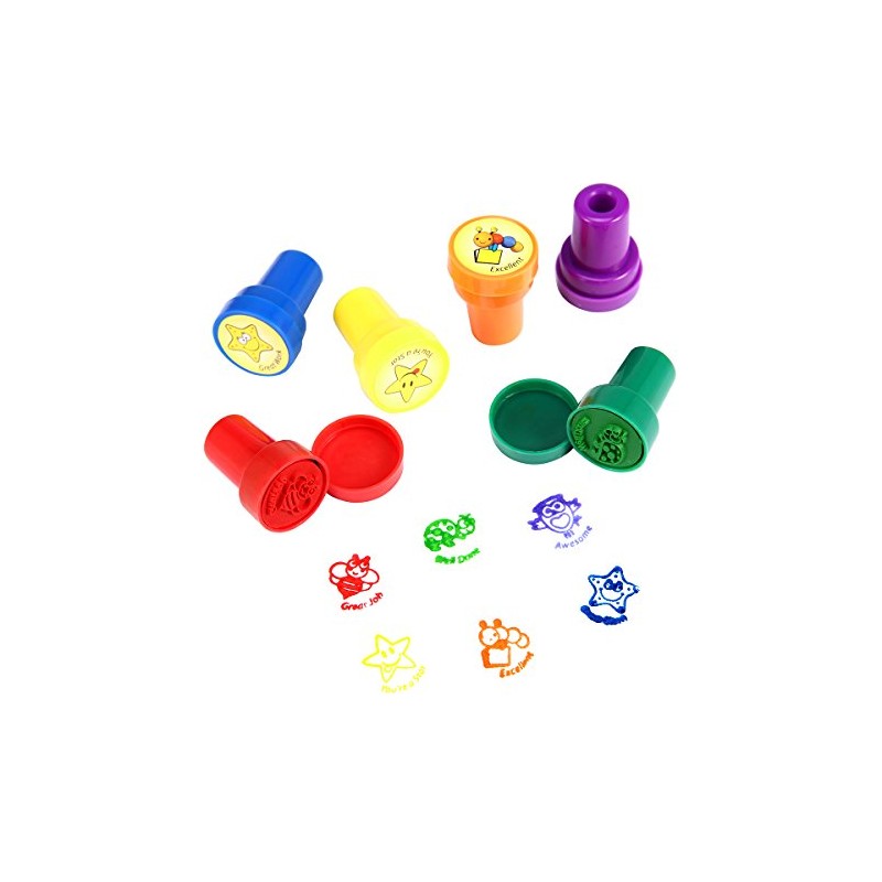 LUCKYBIRD Stamps for Kids, Best Plastic Self Inking Reward Stamps