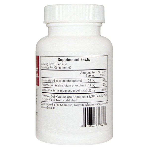 Ecological Formulas - Manganese Picolinate 20 mg 60 caps