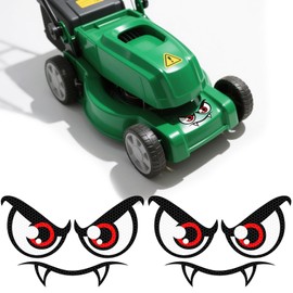 DIPZO Reflective Stickers for Robotic Lawn Mowers, Waterproof Cartoon Face Patches Fun Eye Designs for Robots, Cars, Motorcycles, Sweeping Robot (2 PCS)