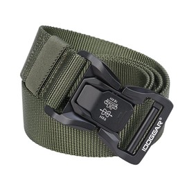IDOGEAR - Cinturón MOLLE de 2 pulgadas para hombre con cinturón interior de 1.75 pulgadas, nailon de liberación rápida, hebilla de metal con gancho y bucle, corte láser