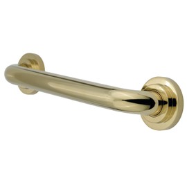 Kingston Brass DR414122 Designer Trimscape Manhattan Decor 12-Inch Grab Bar with 1.25-Inch Outer Diameter, Polished Brass