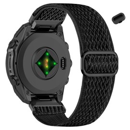 Farluya Elastic Nylon 20mm Watchband Compatible with Garmin Fenix 8 43mm/Approach S12/S44/S50,Soft Adjustable Sport Strap for Fenix 7S Pro/7S/6S Pro/6S/5S plus/Descent Mk2s/Mk3i 43mm Men Women