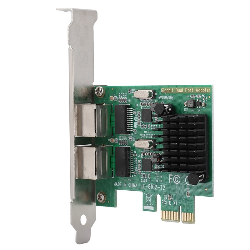 10/100/1000Mbps RJ-45*2 Dual port PCI-Ex1 GigabiT network Card for 8102-T2