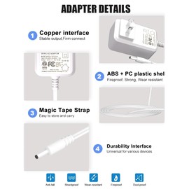 SOLICE Charger Compatible for TP-Link Deco X55 Xe75 X20 for Deco Mesh WiFi System Xe75 Pro Models S4, M3, M4, M5, M9, X60, X68, X90, X4300 Pro, P9 Router Power Supply AC Adapter