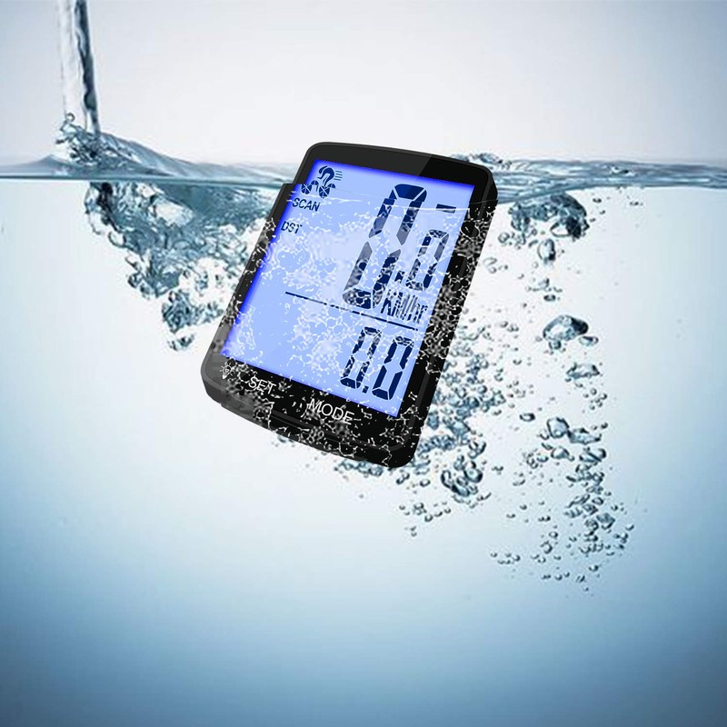 Lurowo Bicycle Speedometer with LCD Display Wireless MTB Bike Cycle