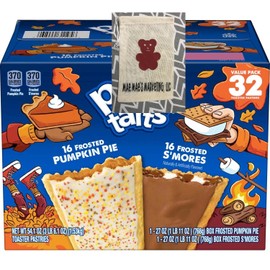 PoppTTarts, Variety Fall Flavors, 32 ct total -16 Pumpkin Pie & 16 Smores - Mae Mae's Marketing, LLC Bundle