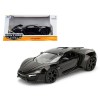 DCD Lykan Hypersport 1/24 Glossy Black Diecast Model Car Jada's Metal Alloy Vehicles with Functional Wheels
