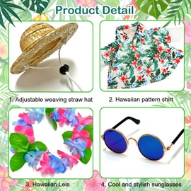 Pextian Hawaiian Porch Goose Outfits, 23'' Summer Lawn Goose Costume, Goose Clothes for Outdoor Garden Yard Decor