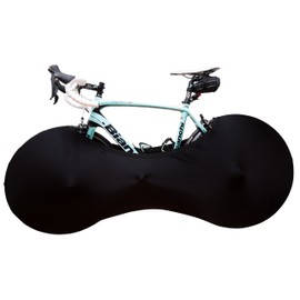 Bicycle Indoor Storage Cover Stretch Bicycle Brief for Large Diameter Vehicles Fashionable Prevent Walls and Floor Stains, Elastic Spandex Material, Bicycle Indoor Storage, Road Bike, Mountain Bike, Cross Bikes (Black, Large Diameter) ..