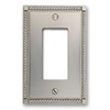 Amerelle Georgian Single Rocker Cast Metal Wallplate in Satin Nickel