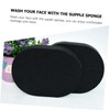 Beavorty 2sets Bamboo Charcoal Facial Sponges Reusable Body Face Exfoliator