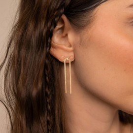 HANLI Gold Studs Earrings for Women - 14K Gold Plated Snake Bow Stud Earrings Dainty Snake Ribbon Stud Earrings Coquette Bow Earrings for Women Everyday Jewelry