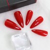 Coolnail Glossy Red Press on False Nails Medium Long Stiletto
