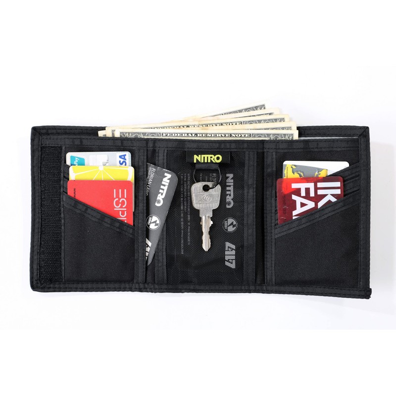 Nitro Unisex Wallet Purse, Tough Black, purse