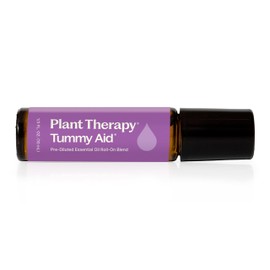 Plant Therapy Tummy Aid Essential Oil Blend Pre-Diluted Roll-On 10 mL (1/3 oz) 100% Pure, Therapeutic Grade