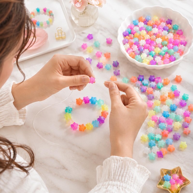 200 PCS Star Beads Luminous Glow in the Dark Beads