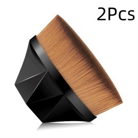 Unbranded 2 Palm foundation make-up brushes for travel and business trip, soft and compact