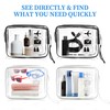 Clear Travel Toiletries Bag, 2 PVC Clear Travel Toiletry Bag,