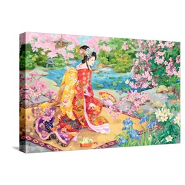 ART.COM Stretched Canvas Print Haru No Uta by Haruyo Morita, 24" x 16"