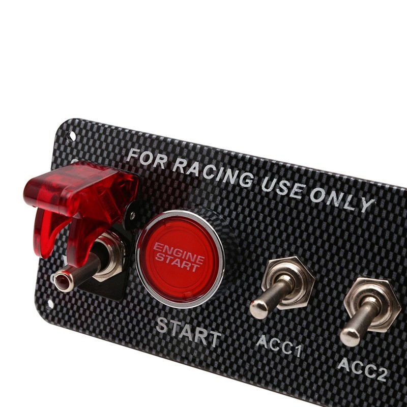 Toggle Switch Ignition 5 in 1 12V 40A Carbon Fibre