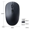 Sanwa Supply NT-WL23SETBK Wireless Mouse Set, Quiet, USB A Connection,