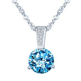 Yumilok Necklace Dangle Earrings Jewellery Set Pendant Necklace and Earrings Set Zirconia Jewellery for Women, Sterling Silver Cubic Zirconia, Cubic Zirconia