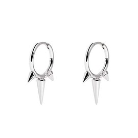 SINGULARU - Rolling Earrings Sterling Silver Rhodium Congo Clasp Jewellery for Women, Unit size, Silver, No Gemstone