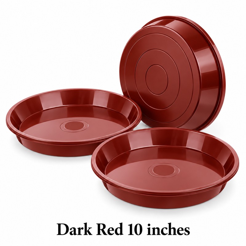 3 Pack Plastic Plant Saucers for Flower Pots – Durable
