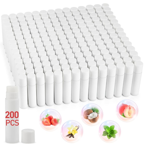 DMSKY Lip Balm Bulk Unlabeled 200 Pack, Natural Ingredients Vitamin