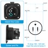 Huazu 15 Amp 125V Flanged Inlet Plug - NEMA 5-15