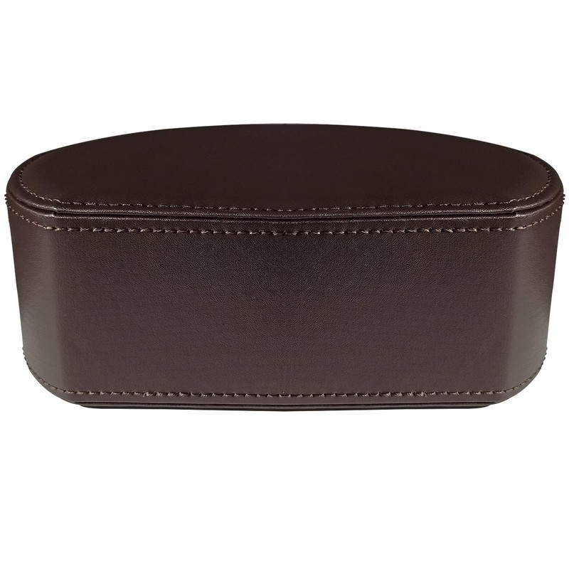 FACAICAI Remote Control Holder with 5 Compartments,Pu Leather Office Organization