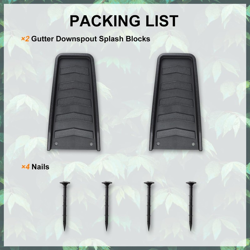 WESTERN SUPPLY HARDWARE Downspout Splash Block, 17” Decorative Rain-Gutter Downspout
