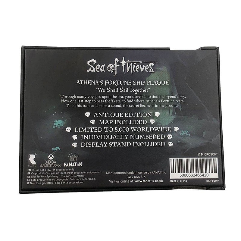 Sea of Thieves FaNaTtik Athena's Fortune Ship Plaque Antique Gadgets