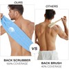 XNXA Exfoliating Back Scrubber for Shower with Handles, Double-Sided Body