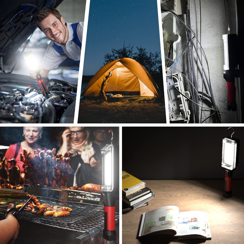 Rechargeable COB LED Work Light - Magnetic Hands-Free Trouble Light