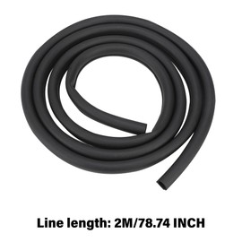 POPSTORE 2M D-Shaped Car Door Seal Strip Rubber Edge Trim Universal Self Adhesive Door Weather Stripping for Car Truck Motor Door Cover Trunk (Black)