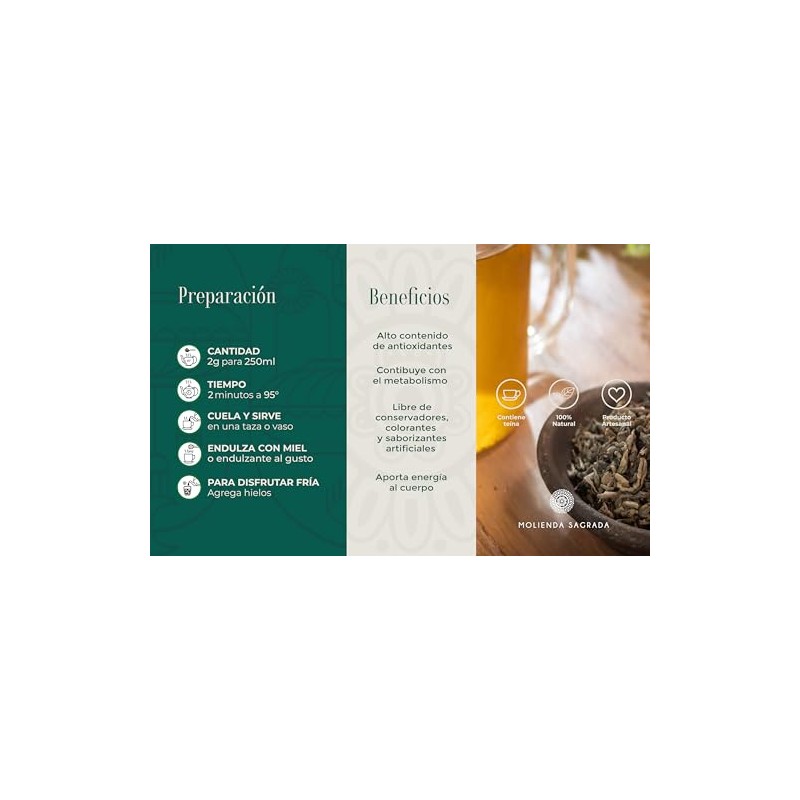 Molienda Sagrada Molienda Sagrada, Té verde Popty, Té Verde Premium