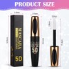 5D Silk Fiber Eyelash Mascara, White Volume Mascara with Soft